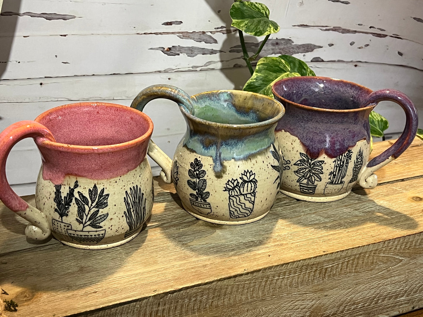 Purple plant mug
