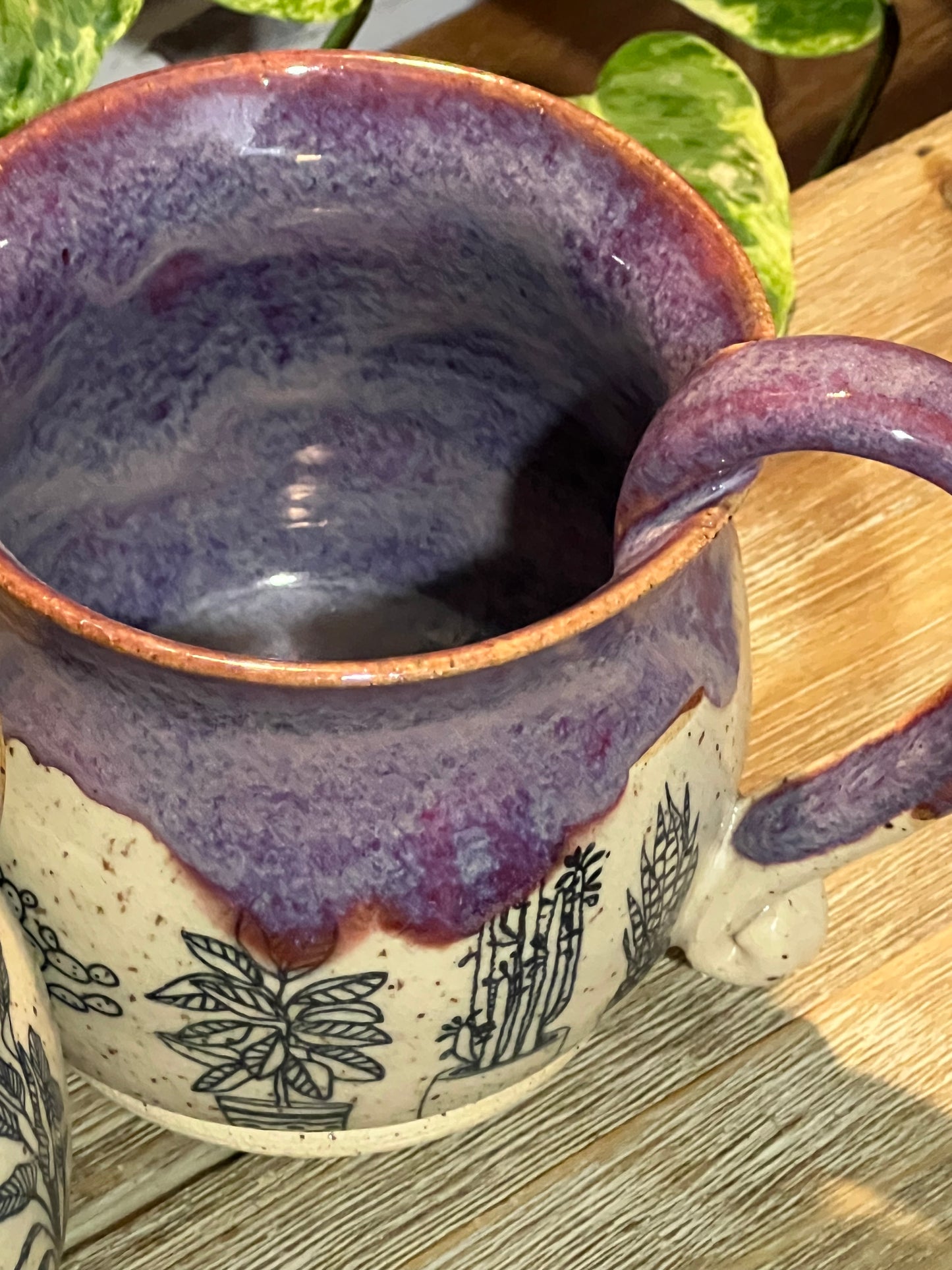 Purple plant mug