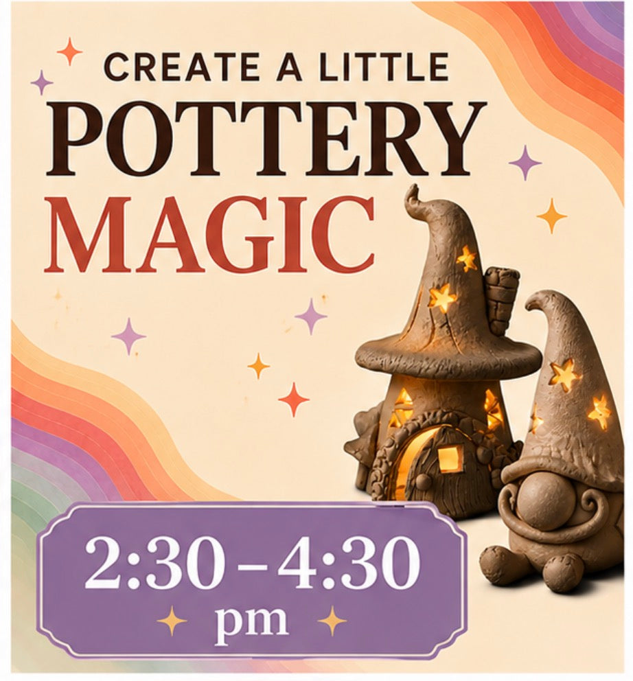 Fairy house / Gnome Pottery Workshop – 2:30-4:30 Aug 21