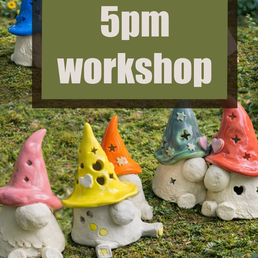 Garden Gnome Pottery Workshop – 5:00 PM April 18th