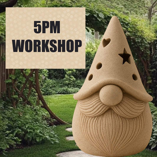 5pm Garden Gnome workshop Sunday Aug30th